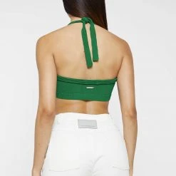 Woman Tops TOPS & T SHIRTS Knitted Bralette Top - Green