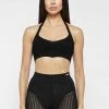Woman Tops Knitted Bralette Top - Black TOPS & T SHIRTS