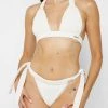 Woman Swim Pleated Bikini Bottoms - Cream