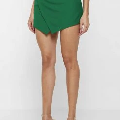 Woman Skirts CO-ORDS Fold Over Skort - Green