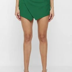 Woman Skirts CO-ORDS Fold Over Skort - Green