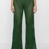Woman Trousers Crochet Trousers - Green
