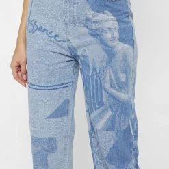 Woman Denim Renaissance Mom Jeans - Mid Blue