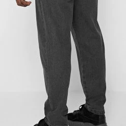 Man Denim Washed Denim Jeans - Dark Grey