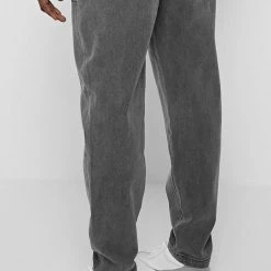 Man Denim Washed Denim Jeans - Grey
