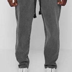 Man Denim Washed Denim Jeans - Grey