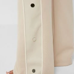 Woman Tracksuits Wide Leg Trousers With Poppers - Beige