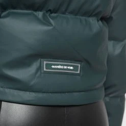 Woman Coats Wrap Neck Puffer Jacket - Forest Green OUTERWEAR