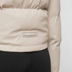 Woman Coats OUTERWEAR Wrap Neck Puffer Jacket - Beige