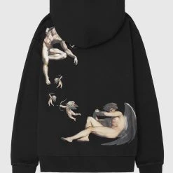 Man Hoodies TRACKSUITS Angel Hoodie - Black