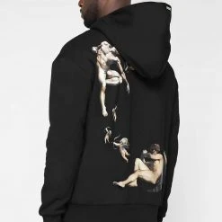 Man Hoodies TRACKSUITS Angel Hoodie - Black