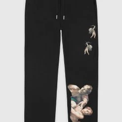 Man Tracksuit Bottoms TRACKSUITS Angel Joggers - Black