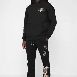 Man Tracksuit Bottoms TRACKSUITS Angel Joggers - Black