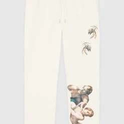 Man Tracksuit Bottoms Angel Joggers - Cream