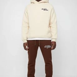 Man Hoodies Signature Hoodie - Beige