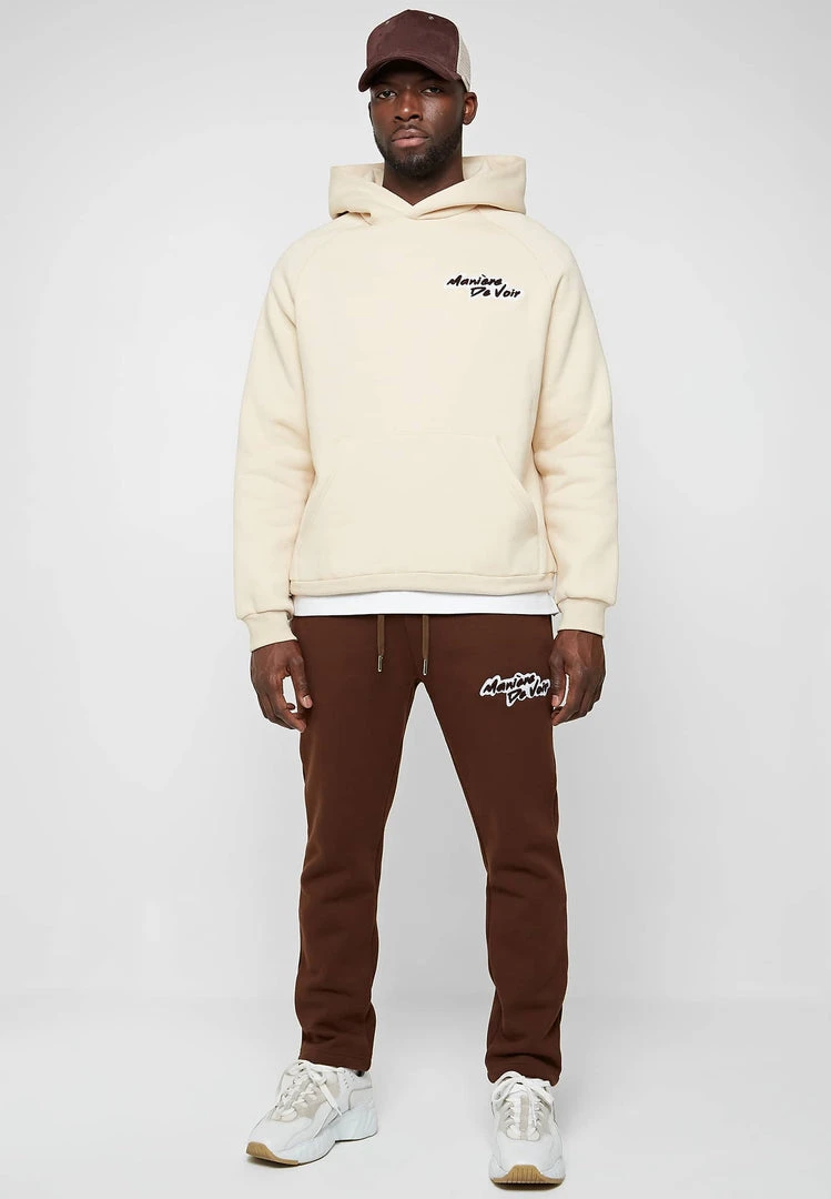 Man Hoodies Signature Hoodie - Beige