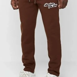 Man Tracksuit Bottoms Signature Joggers - Brown