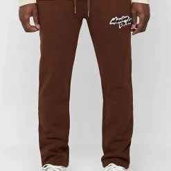 Man Tracksuit Bottoms Signature Joggers - Brown