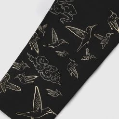 Man Casual Trousers Birds And Clouds Cargo Pants - Black