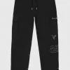 Man Casual Trousers Birds And Clouds Cargo Pants - Black