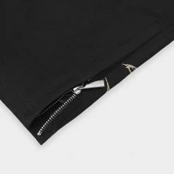 Man Casual Trousers Birds And Clouds Cargo Pants - Black