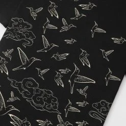 Man T-Shirts Birds And Clouds T-Shirt - Black