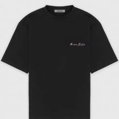 Man T-Shirts Birds And Clouds T-Shirt - Black