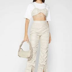 Woman Tops Bustier Crop T-Shirt - White TOPS & T SHIRTS