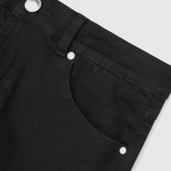 Man Denim Cargo Pocket Jeans - Black