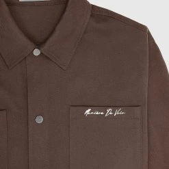 Man Jackets Cargo Shacket - Brown