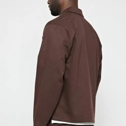 Man Jackets Cargo Shacket - Brown