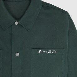 Man Jackets Cargo Shacket - Forest Green