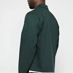 Man Jackets Cargo Shacket - Forest Green