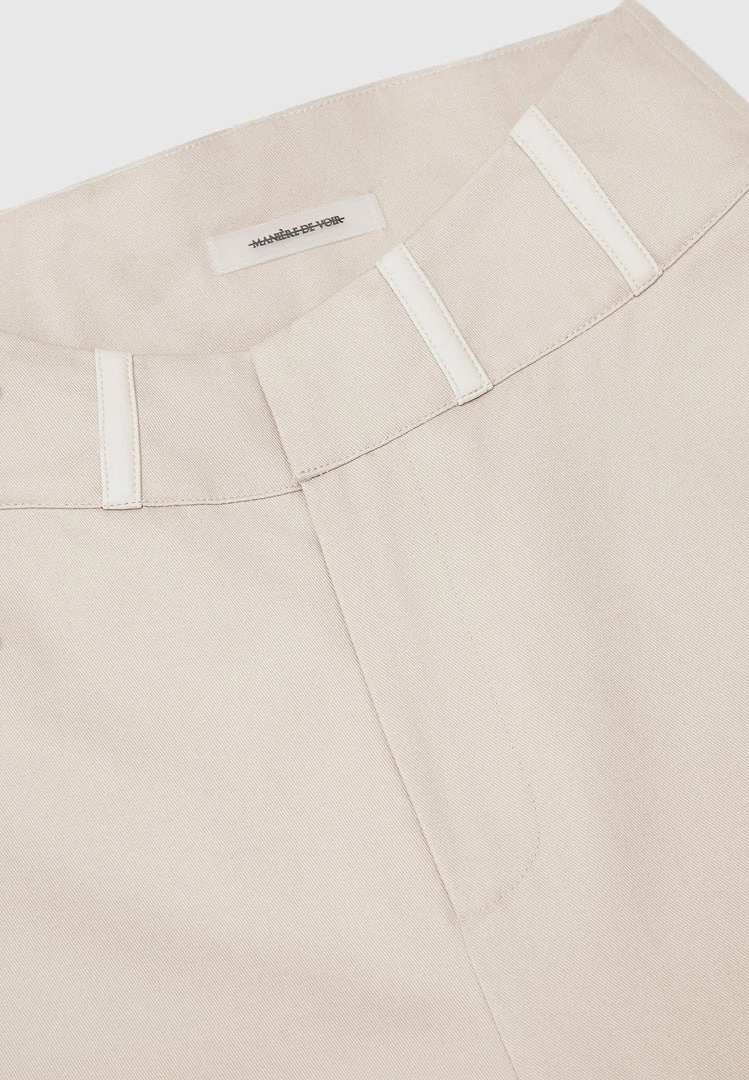 Woman Trousers Cargo Trousers With Corset Detail - Beige