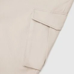 Woman Trousers Cargo Trousers With Corset Detail - Beige