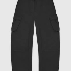 Woman Trousers Cargo Trousers With Corset Detail - Black CARGO PANTS & JOGGERS