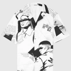 Man Shirts Comic Shirt - Black