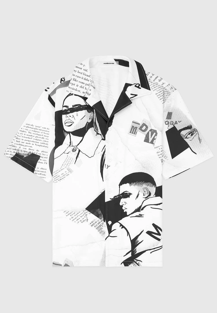 Man Shirts Comic Shirt - Black