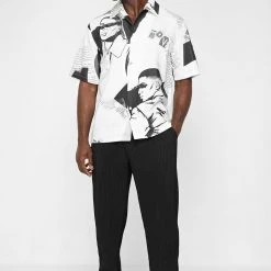Man Shirts Comic Shirt - Black
