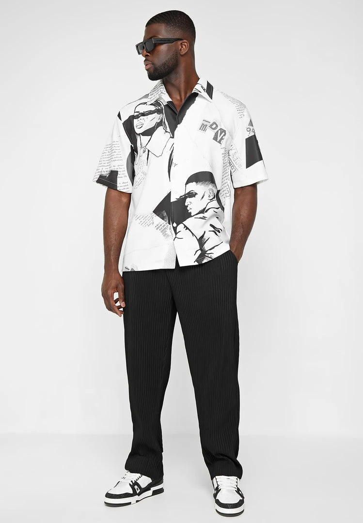 Man Shirts Comic Shirt - Black