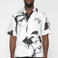 Man Shirts Comic Shirt - Black