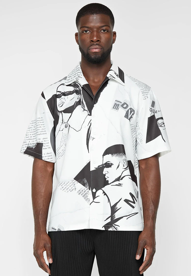 Man Shirts Comic Shirt - Black