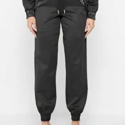 Woman Tracksuits Contour Joggers With Satin - Black