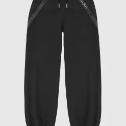 Woman Tracksuits Contour Joggers With Satin - Black