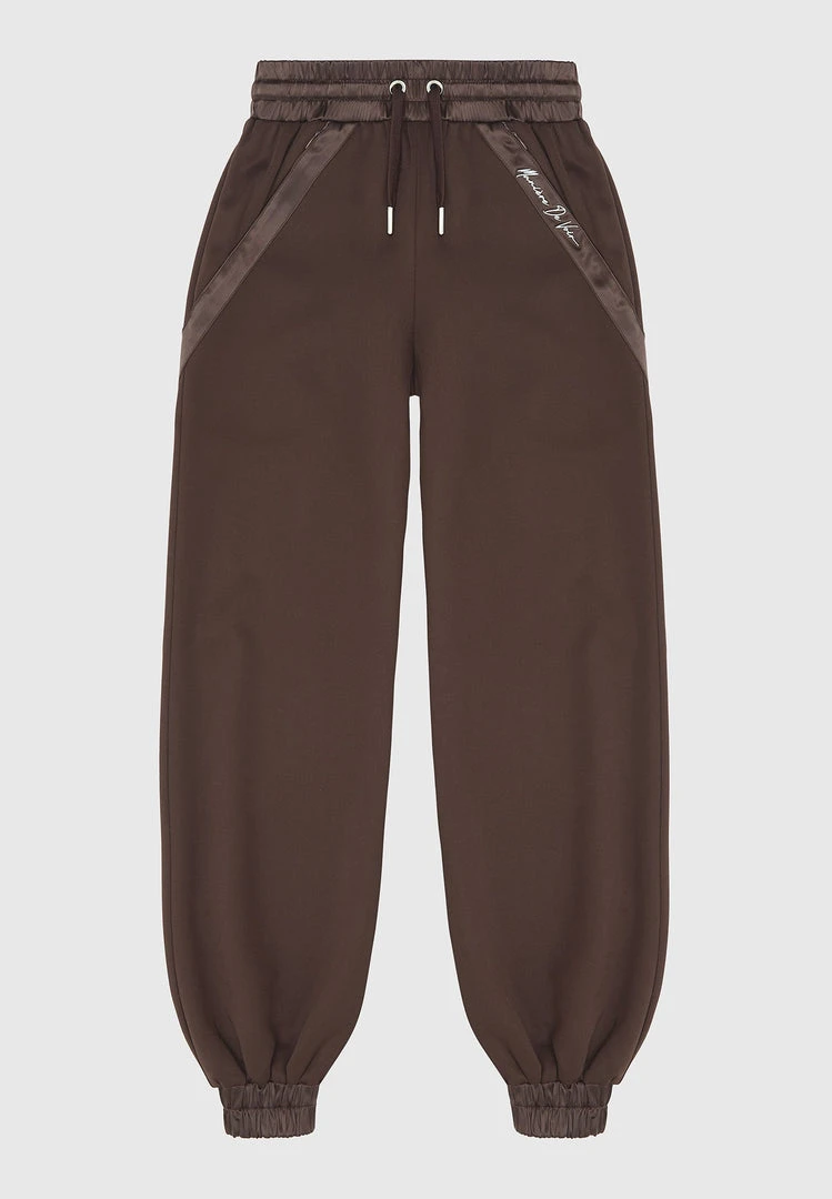 Woman Tracksuits Contour Joggers With Satin - Brown