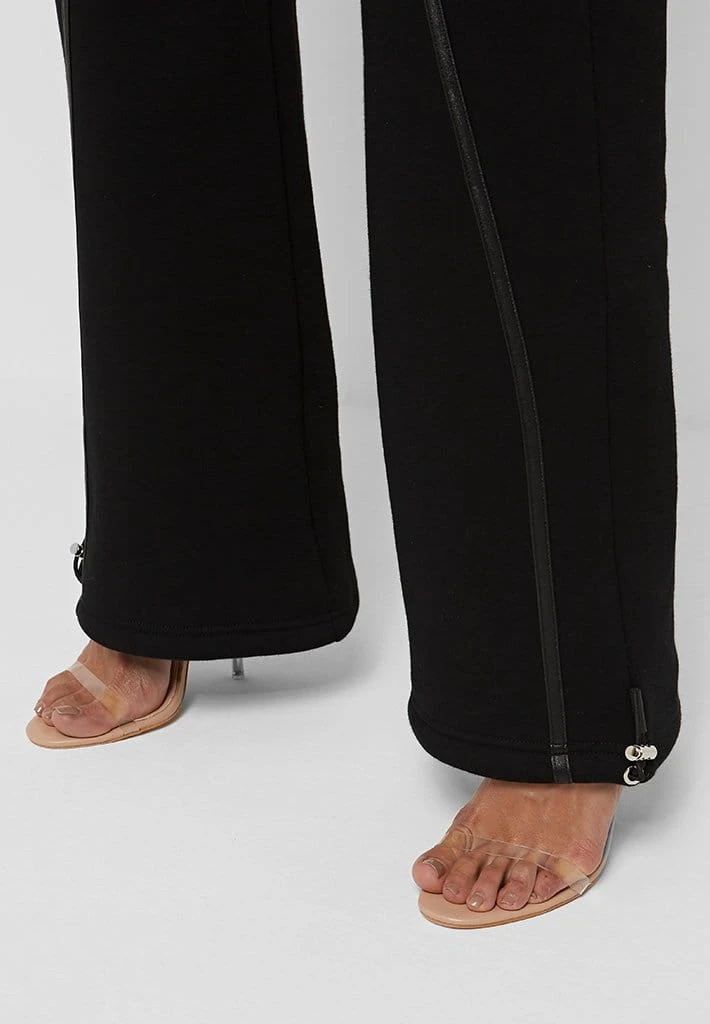Woman Tracksuits Contour Piping Joggers - Black