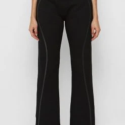 Woman Tracksuits Contour Piping Joggers - Black