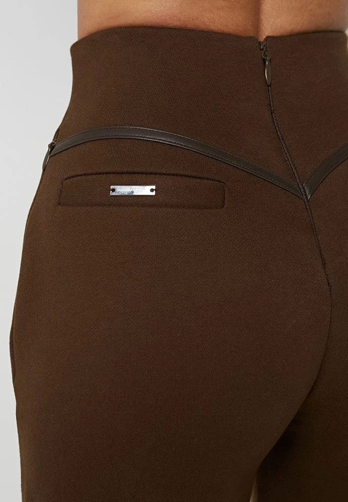 Woman Tracksuits Contour Piping Joggers - Chocolate Brown