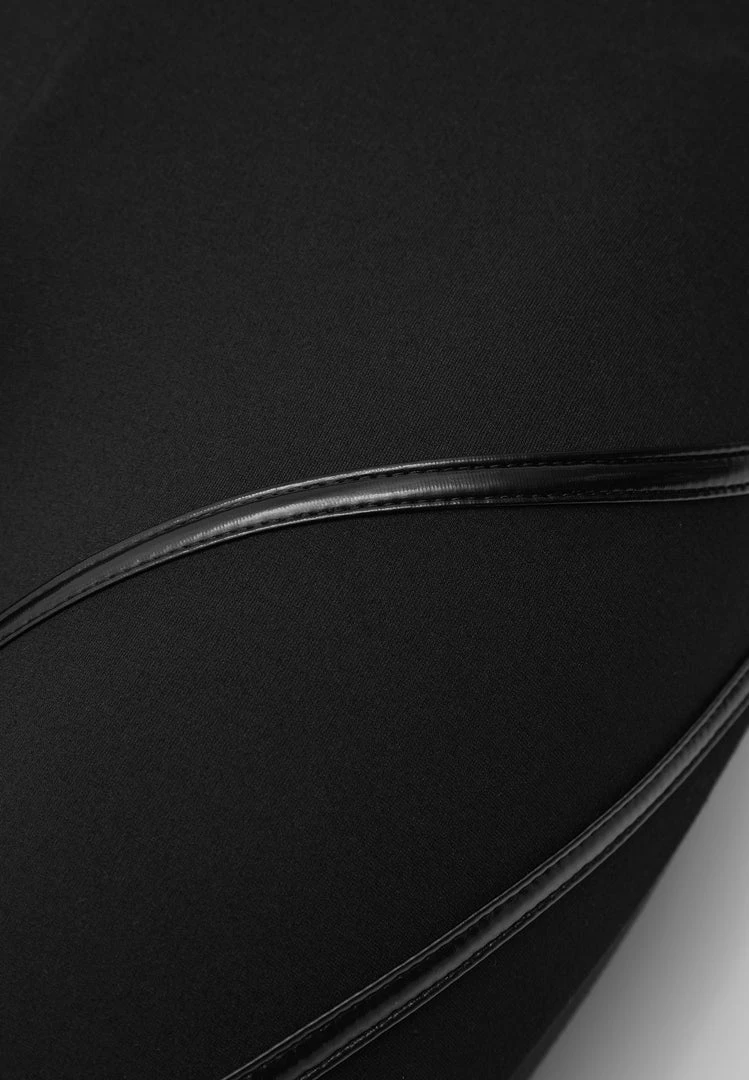 Woman Leggings Contrast Contour Leggings - Black