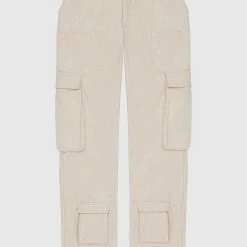 Woman Trousers Corduroy Cargo Pants - Beige CARGO PANTS & JOGGERS